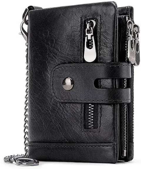 Carteira Masculina Antifurto RFID “Locked” em Couro Legítimo