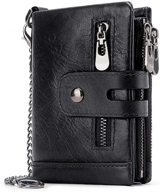 Carteira Masculina Antifurto RFID “Locked” em Couro Legítimo
