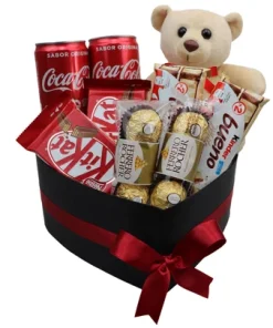 kit Coração de Guloseimas com Pelúcia