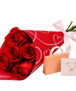 Buquê de Rosas e Conjunto Morana Love